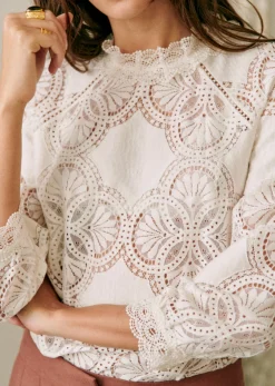 Clearance Sezane Bluse Bianca