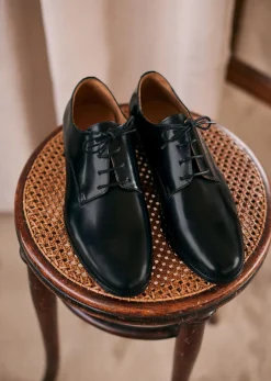 Hot Sezane Derby-Schuhe Steve Leder Schwarz