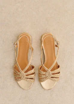 Discount Sezane Flache Sandalen Rosa