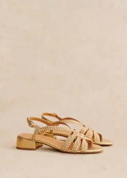 Discount Sezane Flache Sandalen Rosa