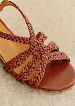 Discount Sezane Flache Sandalen Rosa