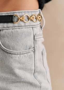 Online Sezane Gürtel Capucine Schwarz
