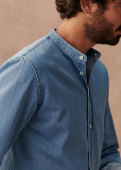 Outlet Sezane Hemd Benny Denim hell
