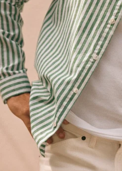 Discount Sezane Hemd Charlie Baumwolle Leinen