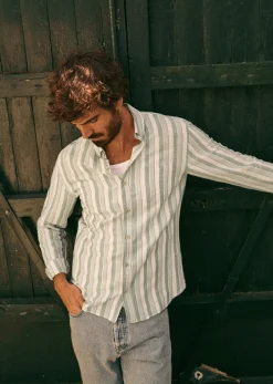 Discount Sezane Hemd Charlie Baumwolle Leinen