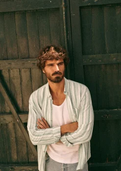 Discount Sezane Hemd Charlie Baumwolle Leinen