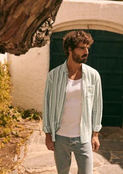 Discount Sezane Hemd Charlie Baumwolle Leinen
