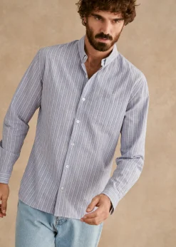 New Sezane Hemd Charlie Baumwolle Leinen