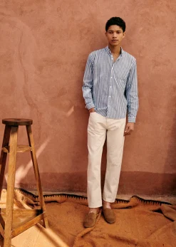 Online Sezane Hemd Charlie Baumwolle Leinen
