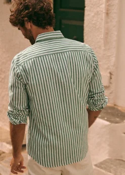 Online Sezane Hemd Charlie Baumwolle Leinen
