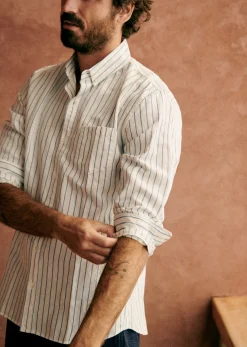 Online Sezane Hemd Charlie Baumwolle Leinen