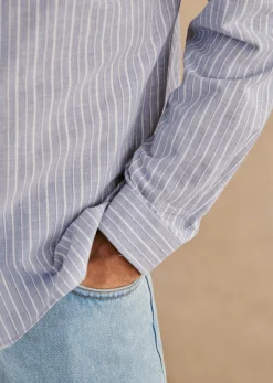 Online Sezane Hemd Charlie Baumwolle Leinen