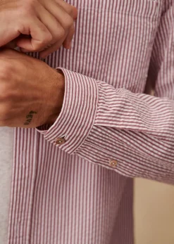Sale Sezane Hemdbluse Charlie Aus Seersucker