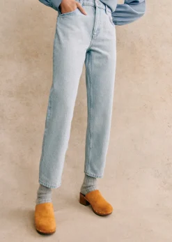 Online Sezane Hose Le Mum Blau Snow