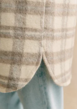 Best Sezane Jacke Anneline Hellgrau