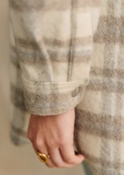 Best Sezane Jacke Anneline Hellgrau