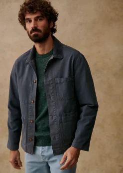 Hot Sezane Jacke Devon Blau Stahl