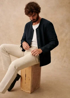 Discount Sezane Jacke Germain Marine