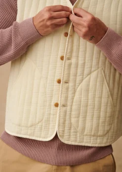 Best Sezane Jacke Gilet Knox Ecru