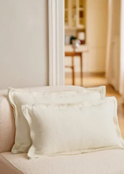 Online Sezane Kissen Leinen -  Großes Modell