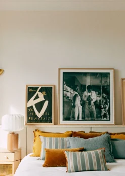 Sale Sezane Kissen Streifen Amalfi -  Großes Modell