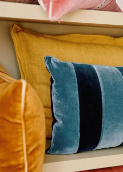 Discount Sezane Kissen Streifen Samt - Kleines Modell