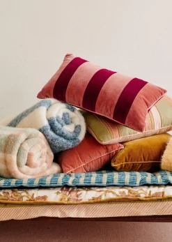 Discount Sezane Kissen Streifen Samt - Kleines Modell
