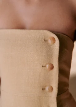 Sale Sezane Kleid Chiara Hell Beige