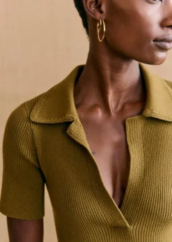 Sale Sezane Kleid Numa Grün Olive