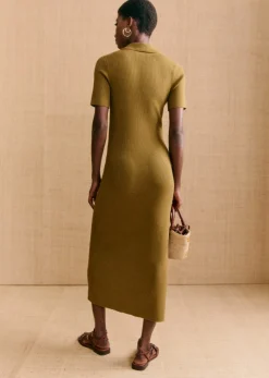 Sale Sezane Kleid Numa Grün Olive