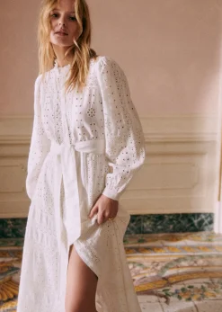 Sale Sezane Kleid Romina Ecru