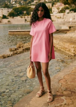 Sale Sezane Kleid Selena - Rosa Schöpfung Rosa Bubble