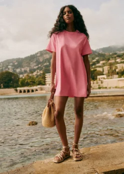 Sale Sezane Kleid Selena - Rosa Schöpfung Rosa Bubble