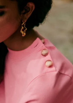 Sale Sezane Kleid Selena - Rosa Schöpfung Rosa Bubble