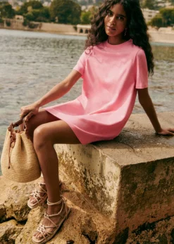 Sale Sezane Kleid Selena - Rosa Schöpfung Rosa Bubble