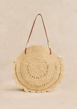 Discount Sezane Korb Jude Raphia naturfarben