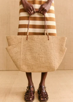 New Sezane Korb Paloma Naturfarben