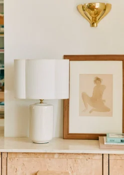 Sezane Lampe Mezzo - Creme Boléro Lampenschirm - Ecru Jute