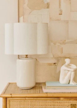Sezane Lampe Mezzo - Creme Boléro Lampenschirm - Ecru Jute