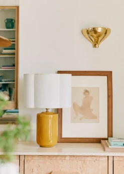 Sezane Lampe Mezzo - Safran Boléro Lampenschirm - Ecru Jute