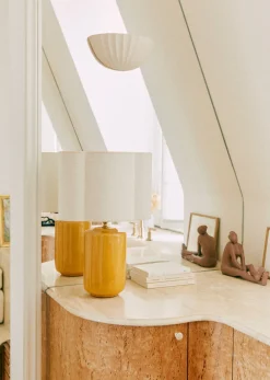 Sezane Lampe Mezzo - Safran Boléro Lampenschirm - Ecru Jute