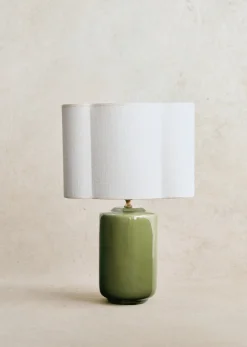 Online Sezane Lampe Mezzo - Salbei Boléro Lampenschirm - Ecru Jute