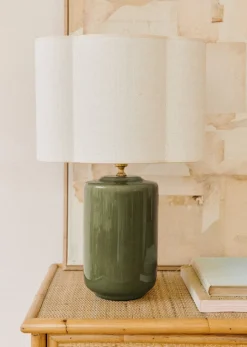 Online Sezane Lampe Mezzo - Salbei Boléro Lampenschirm - Ecru Jute