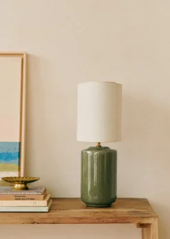 Online Sezane Lampe Mezzo - Salbei Boléro Lampenschirm - Ecru Jute