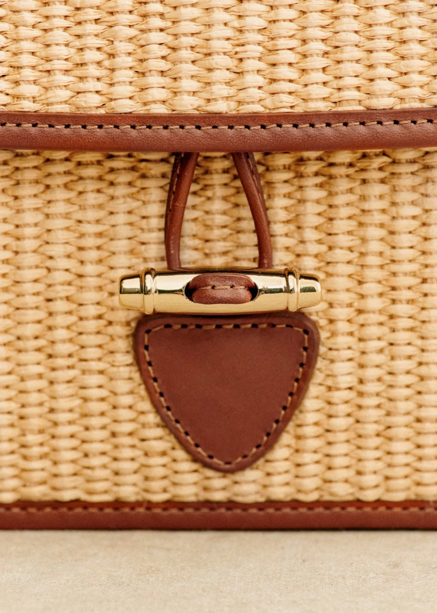 New Sezane Milo Vintage Tasche Textil Naturtextilie