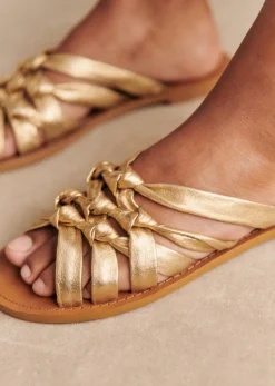 Sezane Mules Low Ines Goldfarben