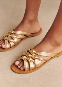 Sezane Mules Low Ines Goldfarben