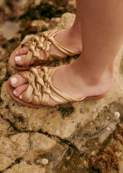 Sezane Mules Low Ines Goldfarben