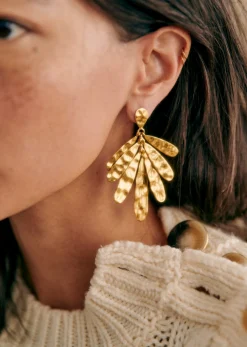 Online Sezane Ohrringe Jordane Goldfarben
