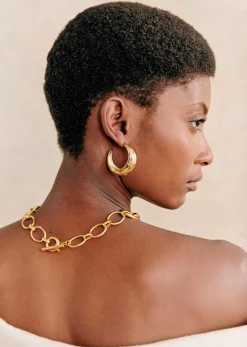 Clearance Sezane Ohrringe Roméo Goldfarben